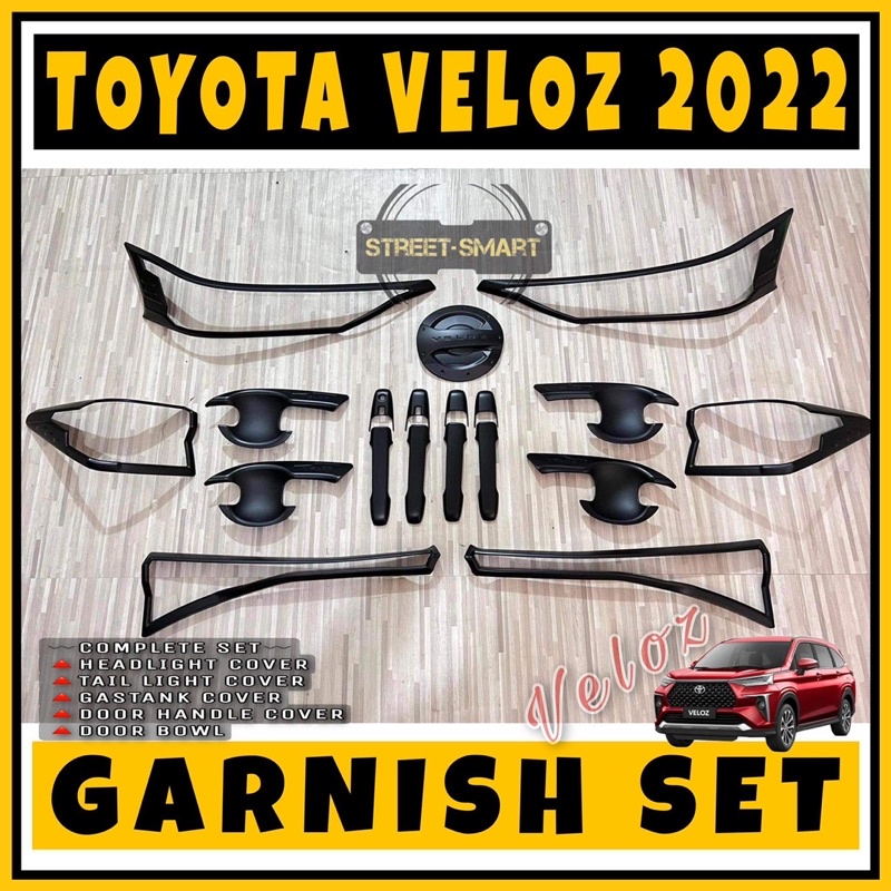 TOYOTA VELOZ 2022-2025 GARNISH SET (BLACK) | Shopee Philippines