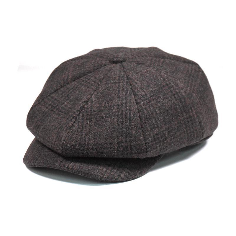 Men Vintage Casual Painter Hats/Dad Warm Wool Striped French Beret ...