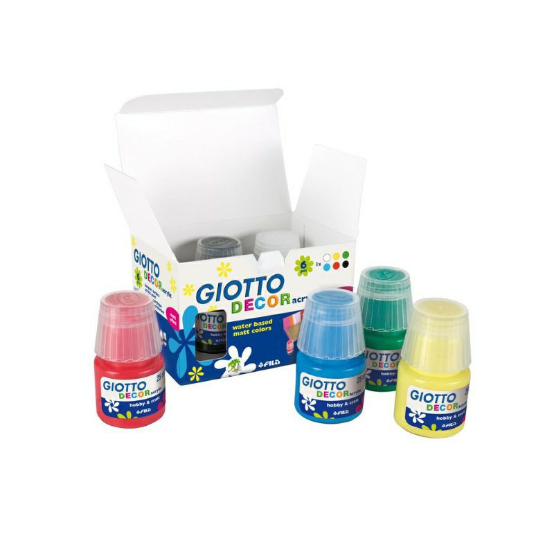 Acrylic Paint / Acrylic Giotto Decor Set Of 6 Colors 25ml | Shopee ...