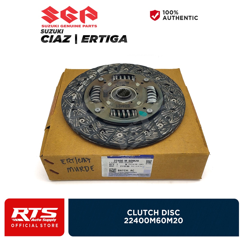 Suzuki Genuine 22400m60m20 Clutch Disc Suzuki Ciaz / Ertiga 2016 2020