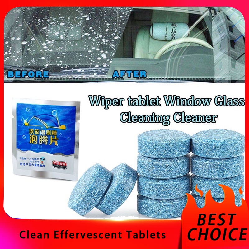 15PCS Car Windshield Cleaner Glass Cleaner Car Solid Wiper Window Cleaning Effervescent Tablet