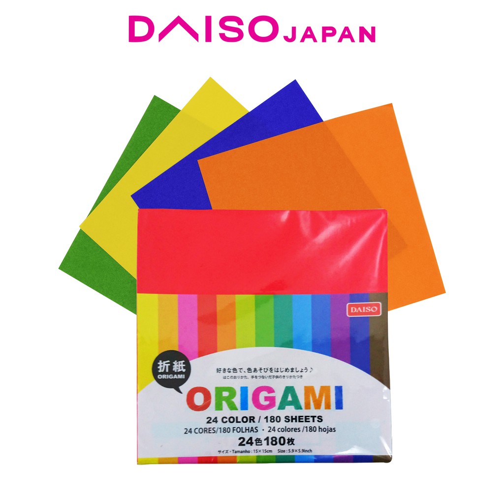Daiso Origami Paper 24 Colors 180 Sheets Shopee Philippines