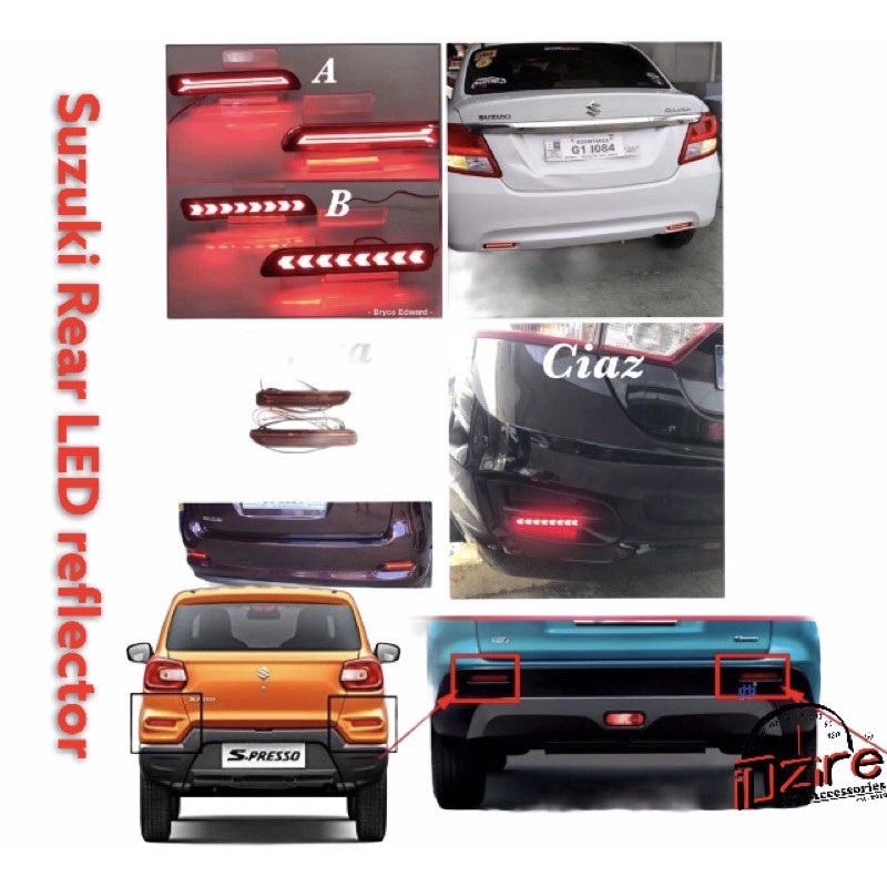 Suzuki Rear Reflector Led Lights Matrix Functions Shopee Philippines