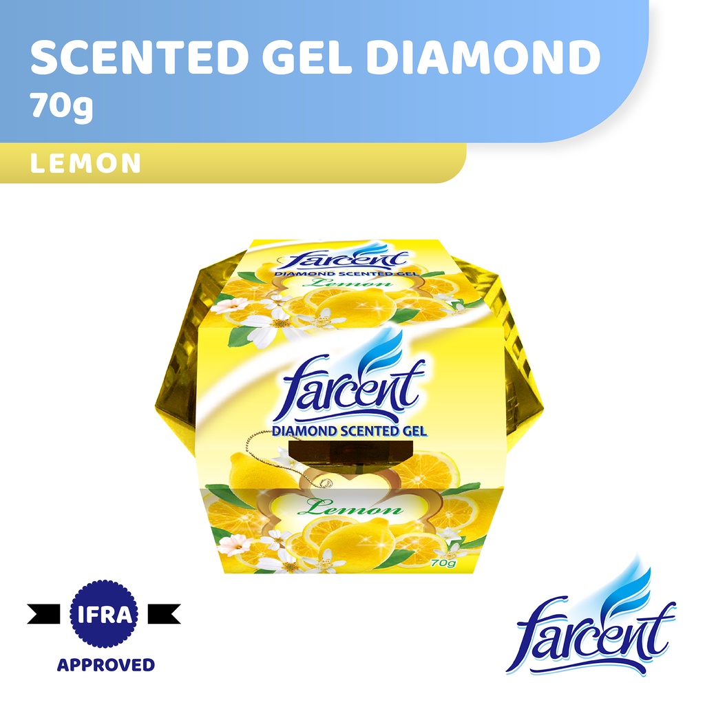 Farcent Air Freshener Scented Diamond Gel Lemon 70g 5m7Y Shopee