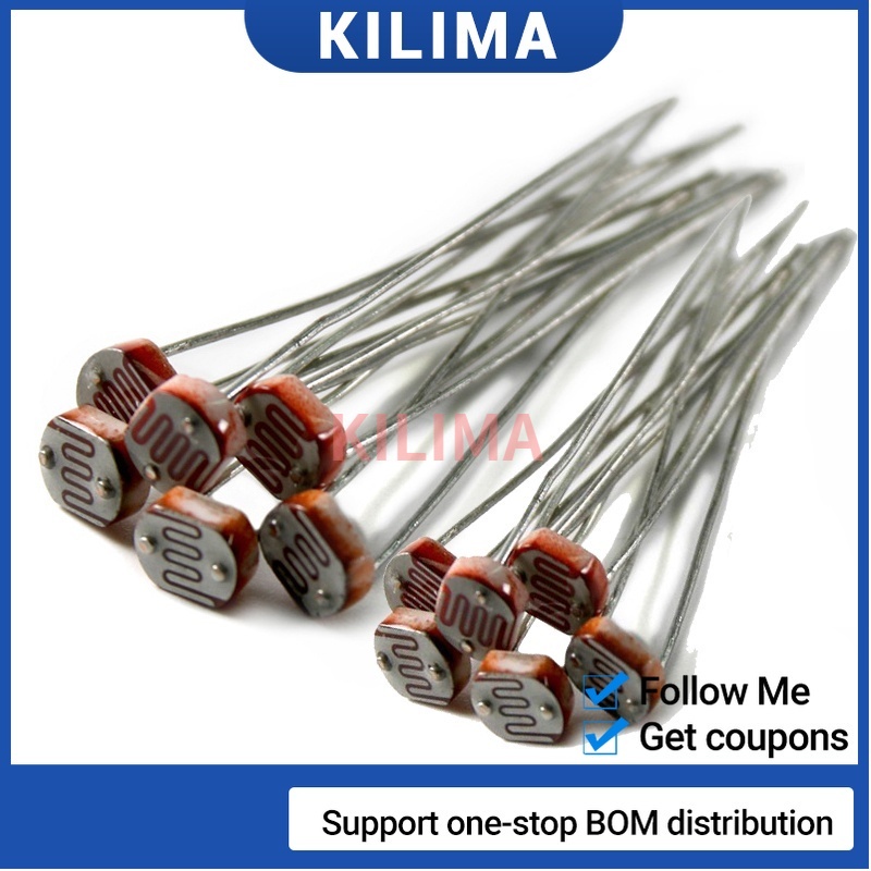 50Pcs LDR Photo Light Sensitive Resistor Set Photoelectric ...