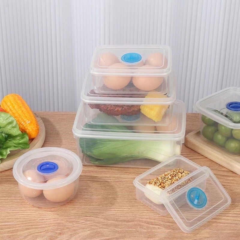 Fresh Keeping Box Food Plastic Container Microwavable & Refrigerated 