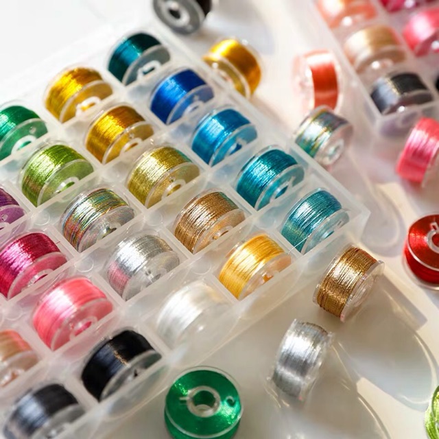 25-color glitter thread Set includes carrying case | Shopee Philippines