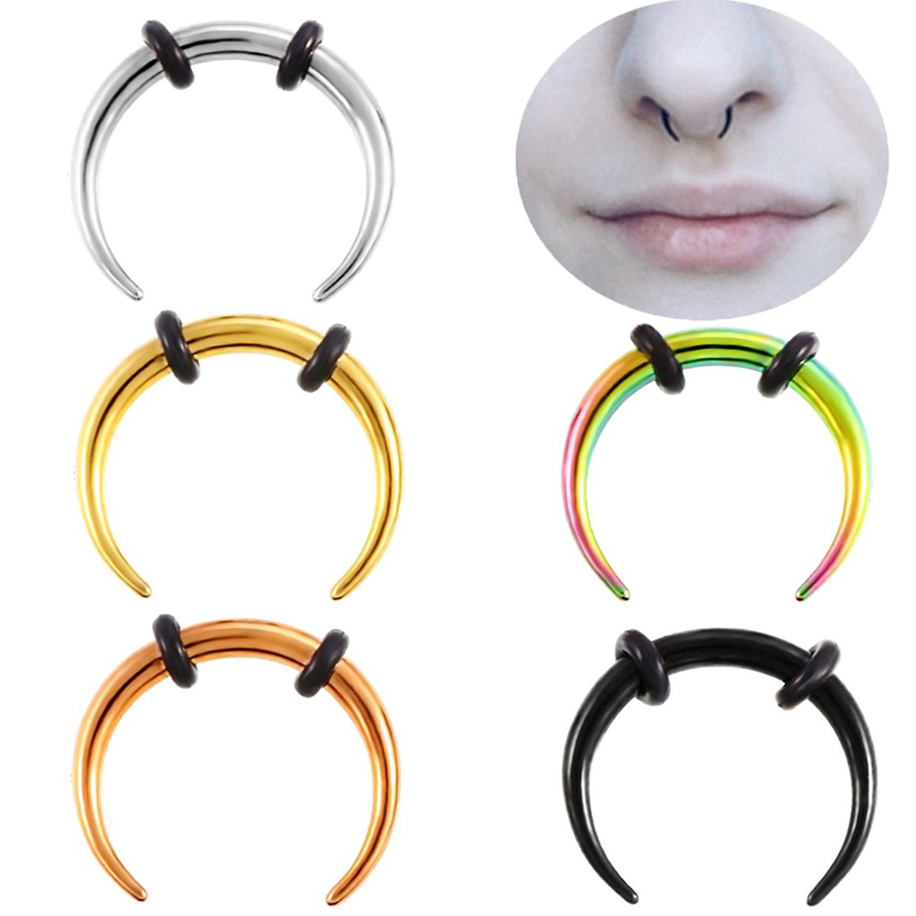 Surgical Steel Hoop Pincher Septum Nose Ring Shopee Philippines