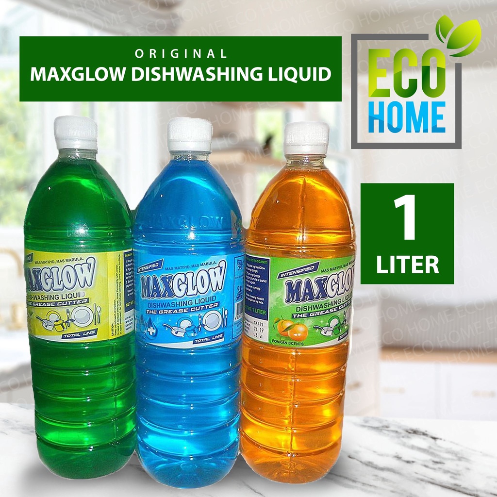 Maxglow Dishwashing Liquid Lemon/Anti Bacterial/Calamansi 1Liter