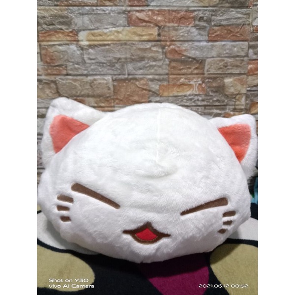 FuRyu Nemuneko Cute and Fluffy Cat Plush 15'' With Lemon