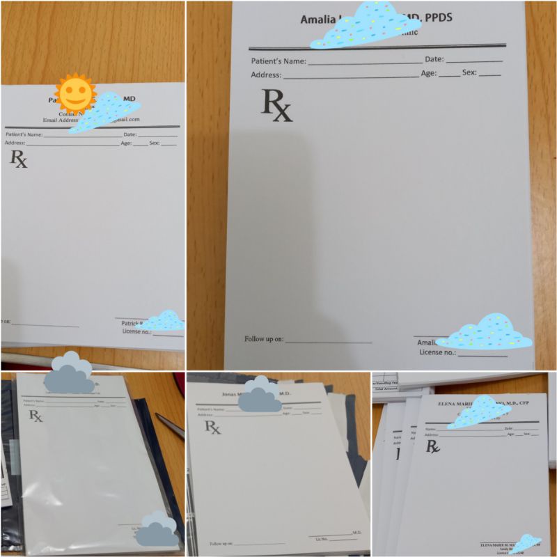 Customized rx form. 1/2 or 1/4 shortbond. reseta. rx pad. doctor only ...