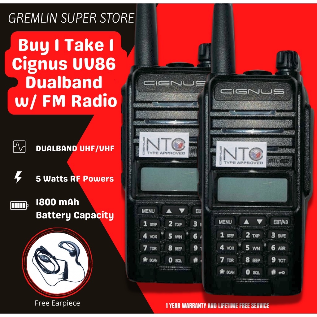 Dualband with FM RADIO portable two way radio walkie talkie - Ad