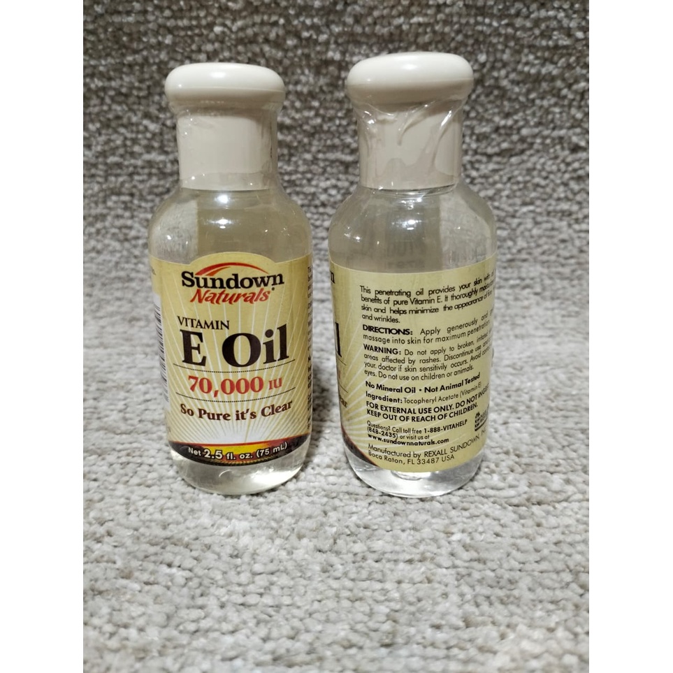 Sundown Naturals Vitamin E Oil 70,000 IU 76ml Shopee Philippines