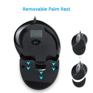 Delux M618XU Silent Click Ergonomic Optical Wired Vertical Mouse ...