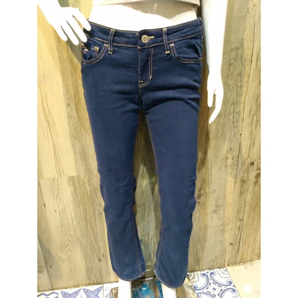 HCO Hollister Dark Indigo Blue Straight Cut Stretchable Jeans Soft Denim Pants Shopee Philippines