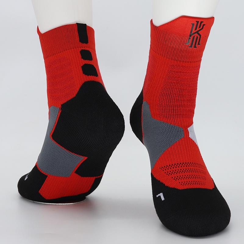 Kyrie Irving Elite Socks Mid Cut Sports Socks NBA Towel Bottom Basketball Socks