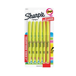 Sharpie Pocket style Highlighters Assorted Colors 4 Pens Plus 2 Bonus