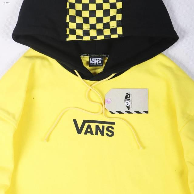 Black and outlet yellow vans hoodie