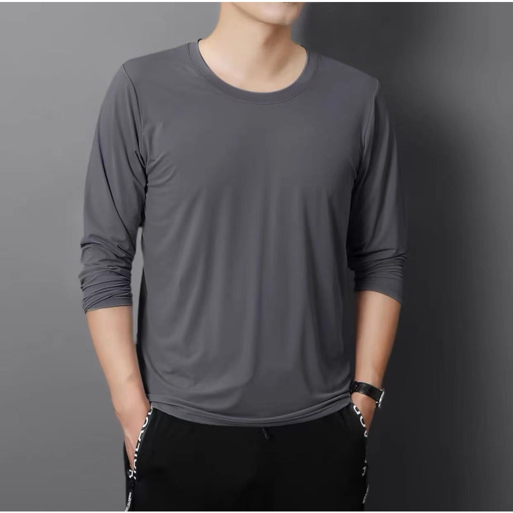 Simple ACTIVE long-sleeved T-shirt DRI FIT unisex regular size solid ...