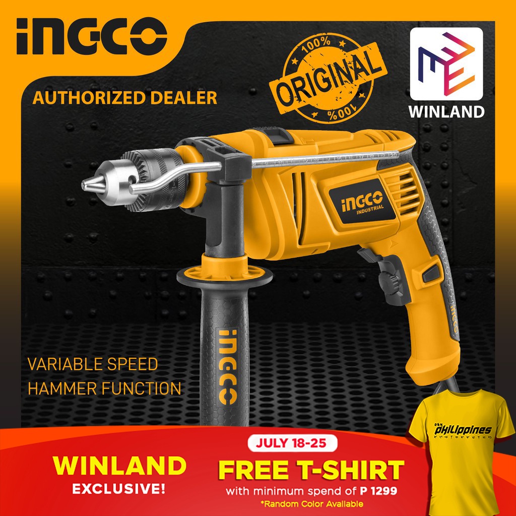 INGCO Original Impact Drill 850W with Variable Speed & Hammer Function