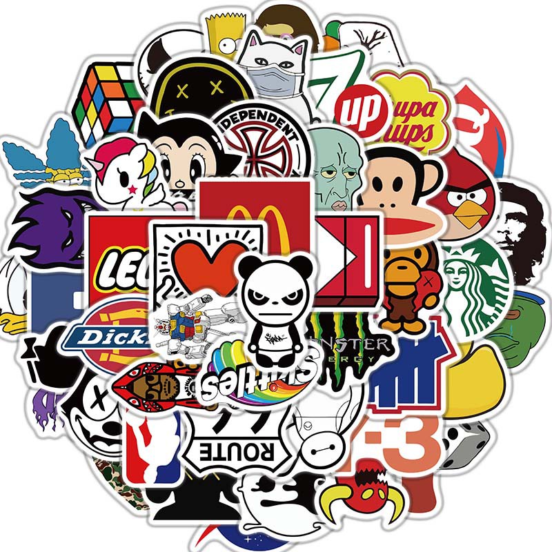 50pcs Supreme Logo Waterproof Skateboard Laptop Luggage Car Graffiti Sticker  Street Fashion Travel, Hobbies & Toys, Stationery & Craft, Art & Prints on  Carousell