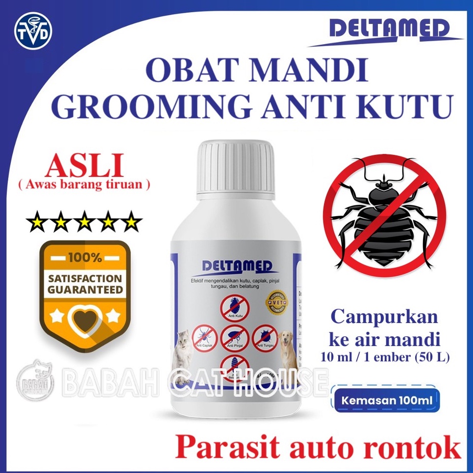 SAMPO Deltamed Anti Flea Bath Medicine Cat Dog Powerful Exterminator