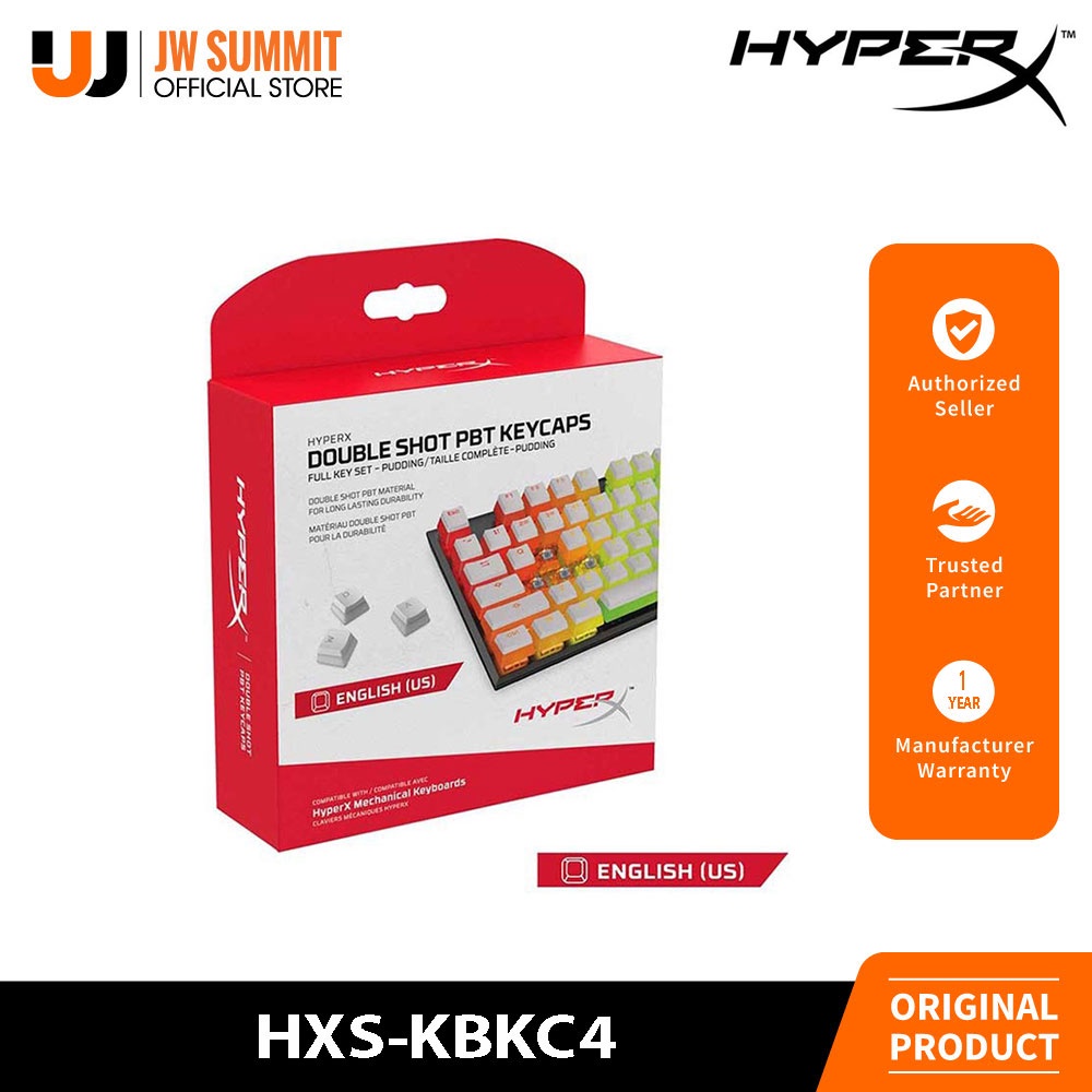 HyperX Double Shot PBT Keycaps Full Key Set - Pudding for Mechanical ...