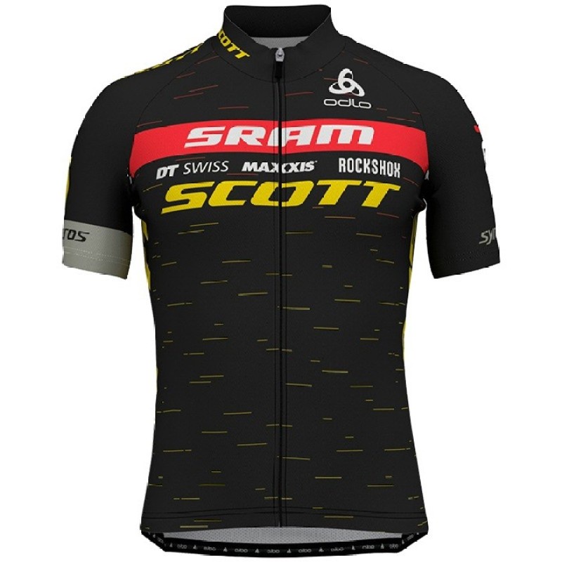 Maillot Cycliste Performance Manches Courtes Mi-zip - Homme Taille L - Noir/Jaune