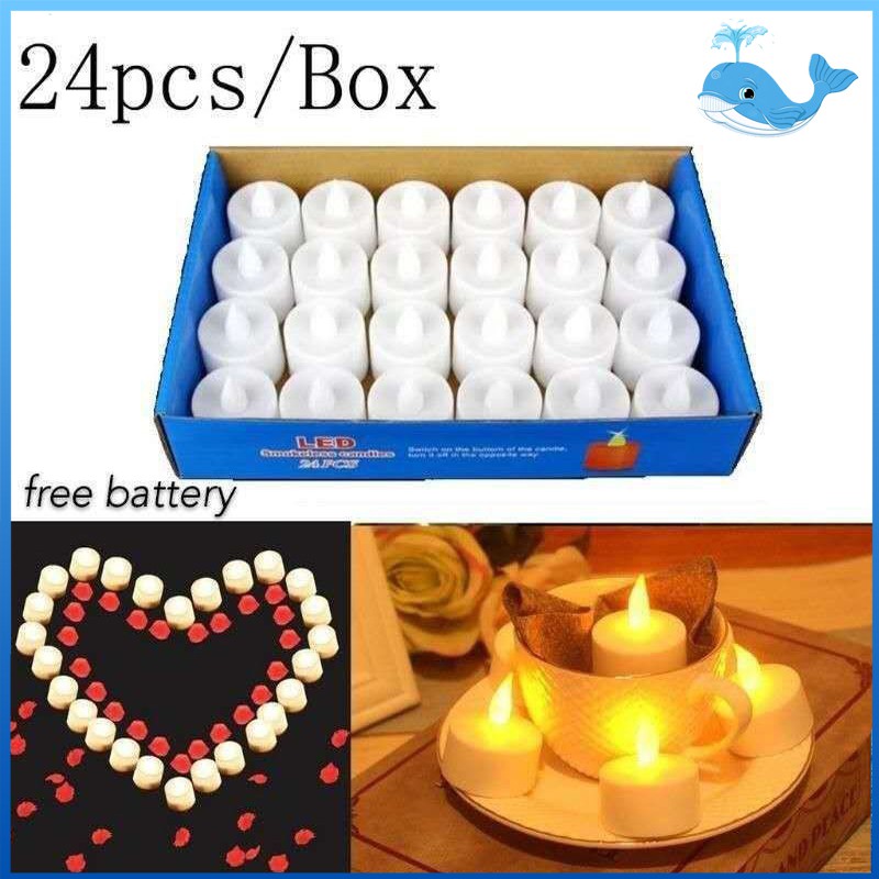 24pc/LED flameless candle lamp tea lamp family wedding birthday
