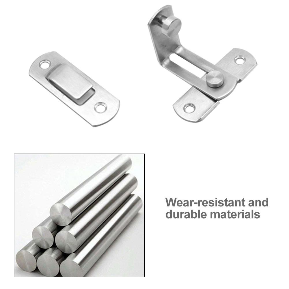 thumbnail image 2 of 2 Pcs Barn Door Latches, Stainless Steel Barn Gate Flip Door Lock Latches 2 of 11