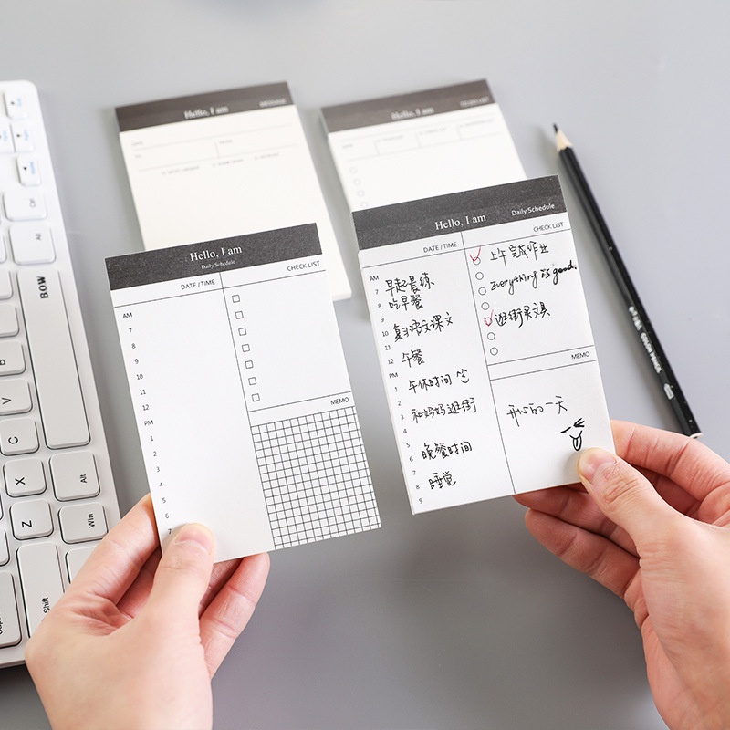 4 Pack 4 Desgin Small To Do List Notepad, 4 Type Daily Planner Notepad ...