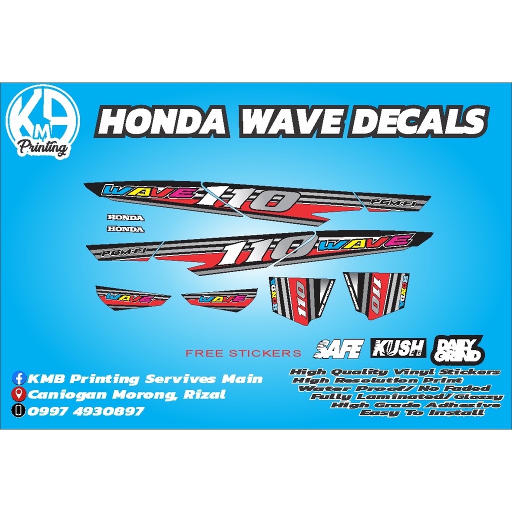 Honda Wave 100 Stock Sticker Decals | Shopee Philippines