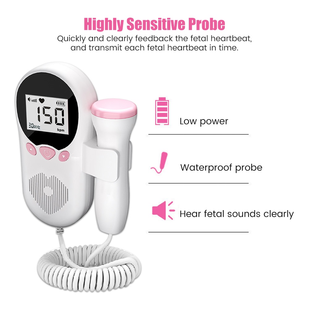 SALORIE Baby Heart Rate Monitor Home Use Pregnancy Display Baby Fetal ...