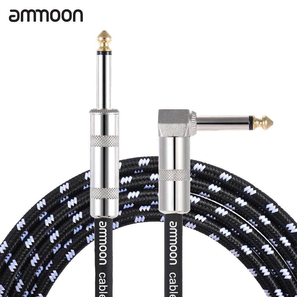 ammoon 3 Meters/ 10 Feet Electric Guitar Bass Musical Instrument Cable ...