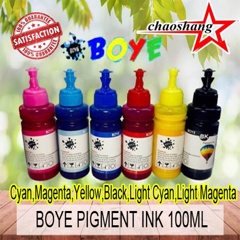 BOYE PIGMENT INK KOREA (C,M,Y,K,LC,LM) 100ml | Shopee Philippines