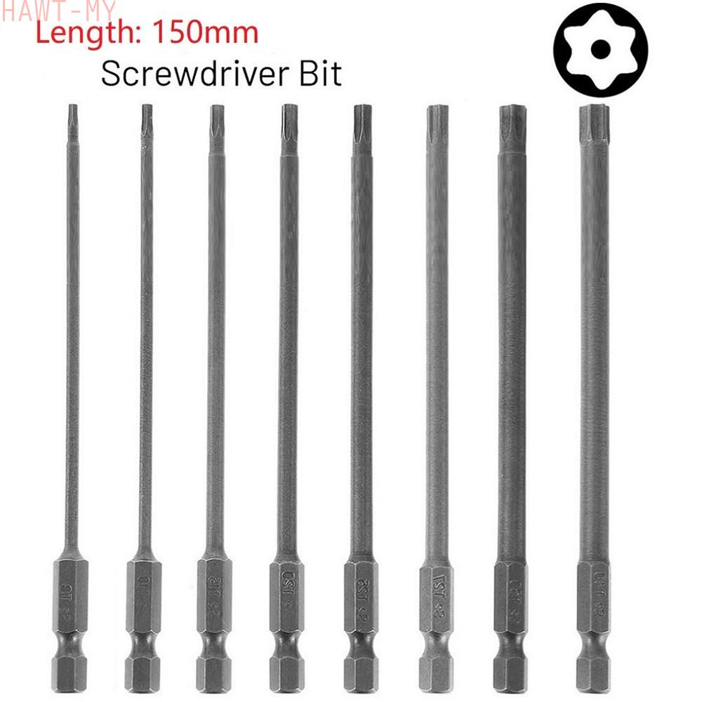 Torx Screwdriver Bit 150mm Long T8,T10,T15,T20,T25,T27,T30,T40