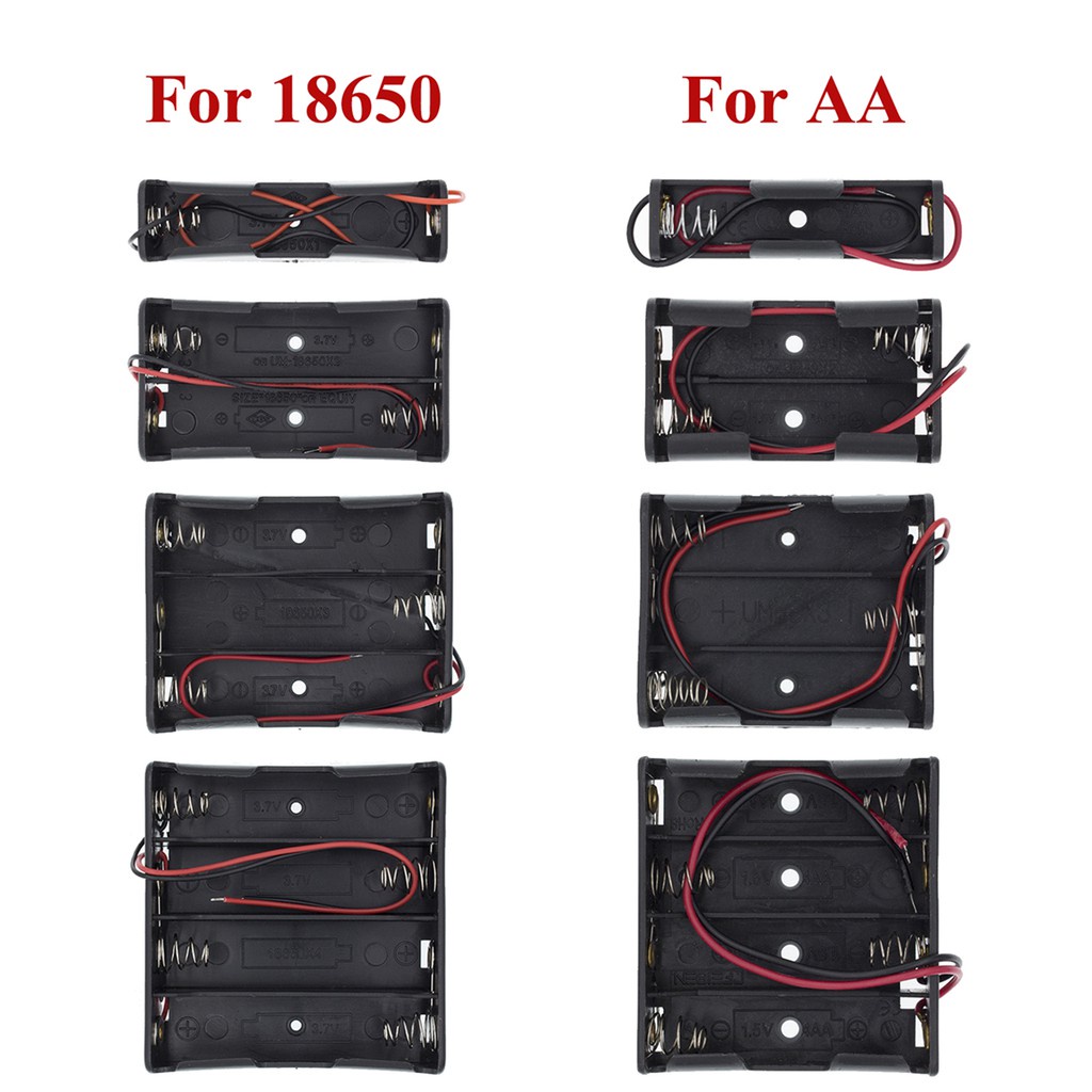 AA/18650 Power Bank Cases 1X 2X 3X 4X 18650 Battery Holder Storage Box ...