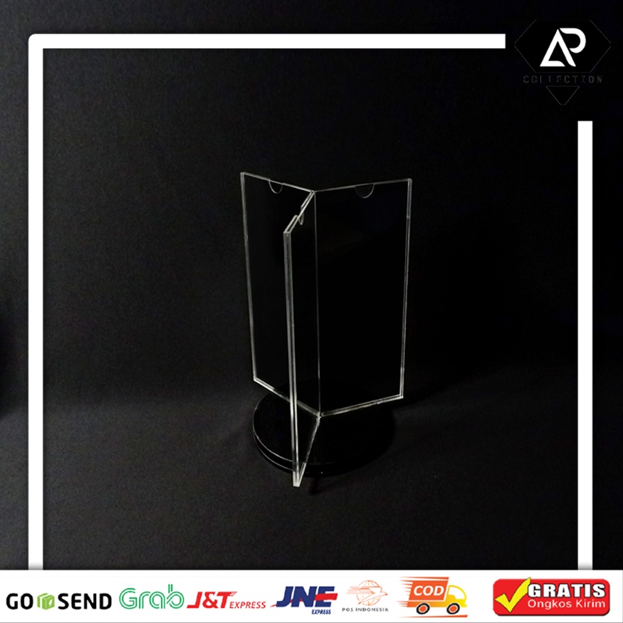 Acrylic Rotating Menu Holder - Acrylic Display Menu Cafe Rotating Model ...