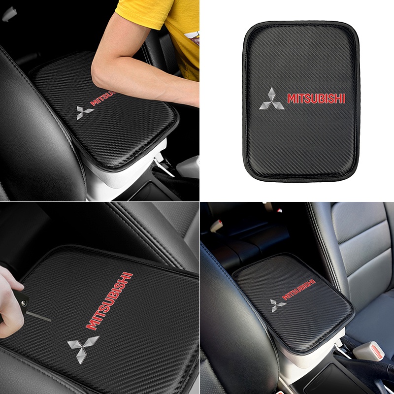 Car Armrest Pad Carbon Fiber for Mitsubishi Car Center Console Armrest