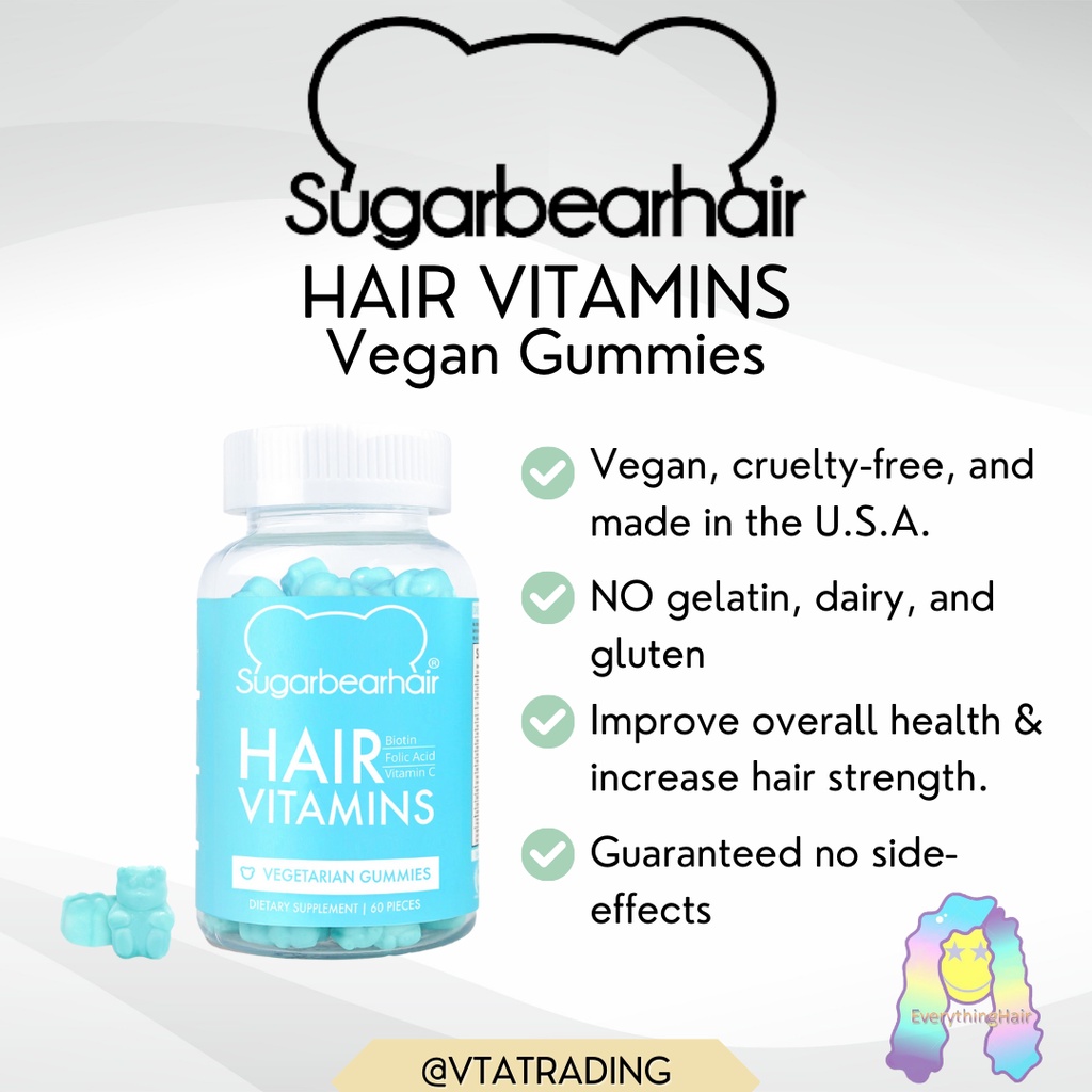 SugarBearHair Vitamins 60 Gummies MONEY BACK Guarantee Shopee