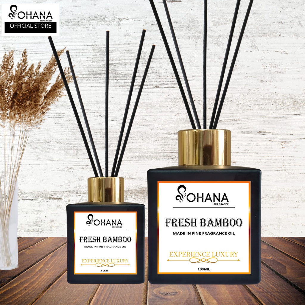 Ohana Reed diffuser Fresh Bamboo 50/100ml reed diffuser long lasting ...