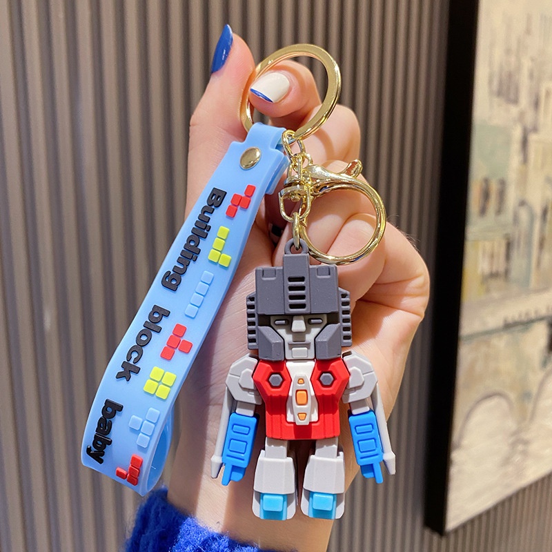 Transformers Building Block Keychain Pendant Trendy Optimus Prime ...