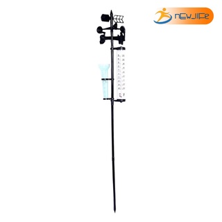 Garden Outdoor Weather Station Meteorological Measurer Vane Tool Wind Rain  Gauge