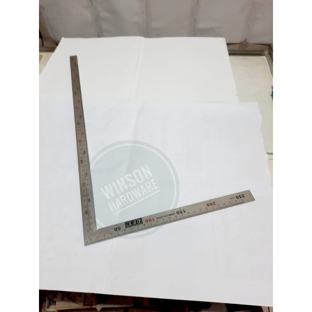 SIKU Angled Ruler Meter L Stainless Steel 25 x 50 cm OPT Iron Taiwan ...