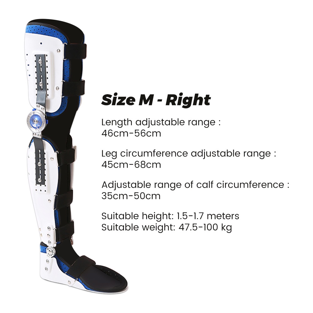 Salorie Adjustable Knee Ankle Foot Fixed Brace Exoskeleton Orthosis