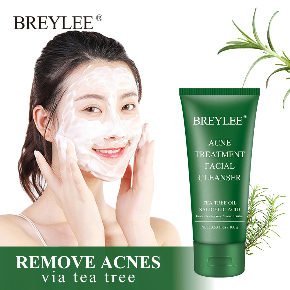 Breylee Acne Treatment Set Facial Cleanser Acne Toner Serum Cream