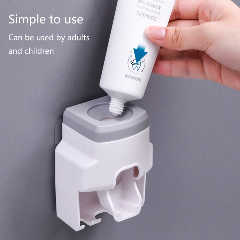 Creative Lazy Automatic Toothpaste Squeezer Wall Mount Toothbrush ...