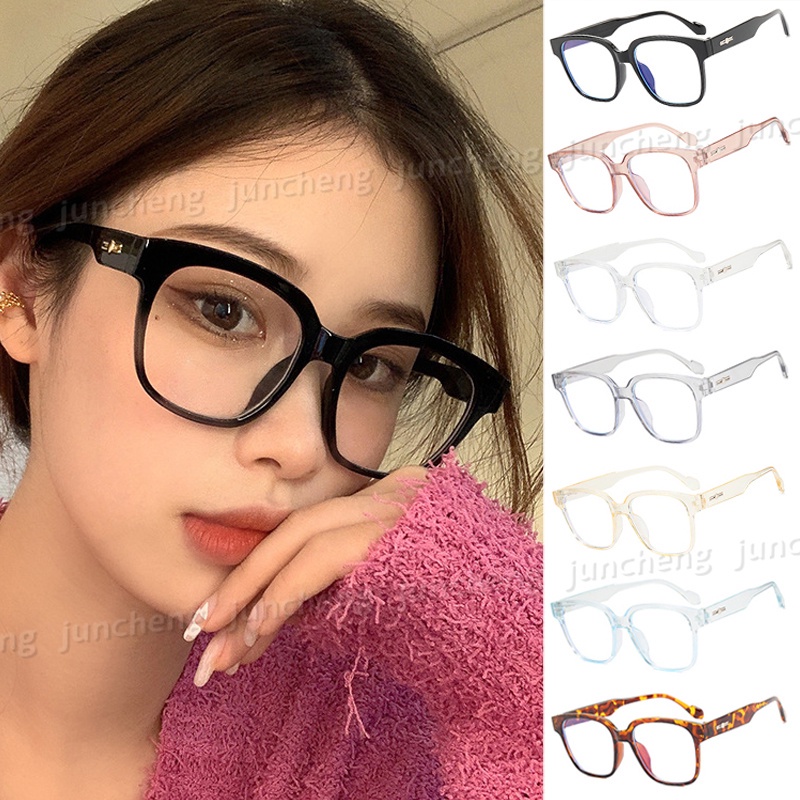 Anti blue light Korean Retro square Eyeglasses Women/Men Computer ...