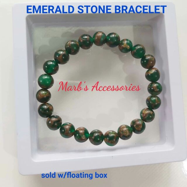 Emerald on sale stone bracelet