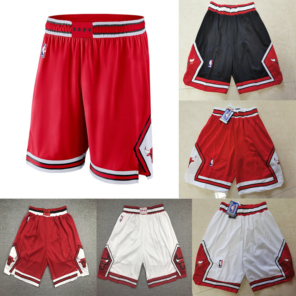 Chicago Bulls Shorts Embroidered Retro Basketball Short Pants Summer Mesh  High Quality